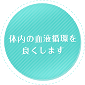 体内の血液循環を良くします